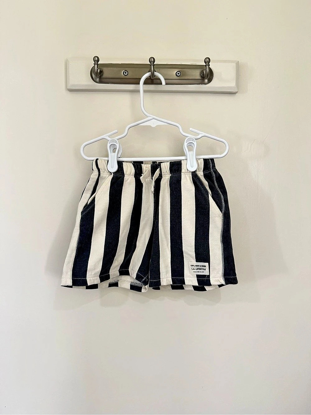 Zara HTF Blue Striped Shorts 4-5 Years